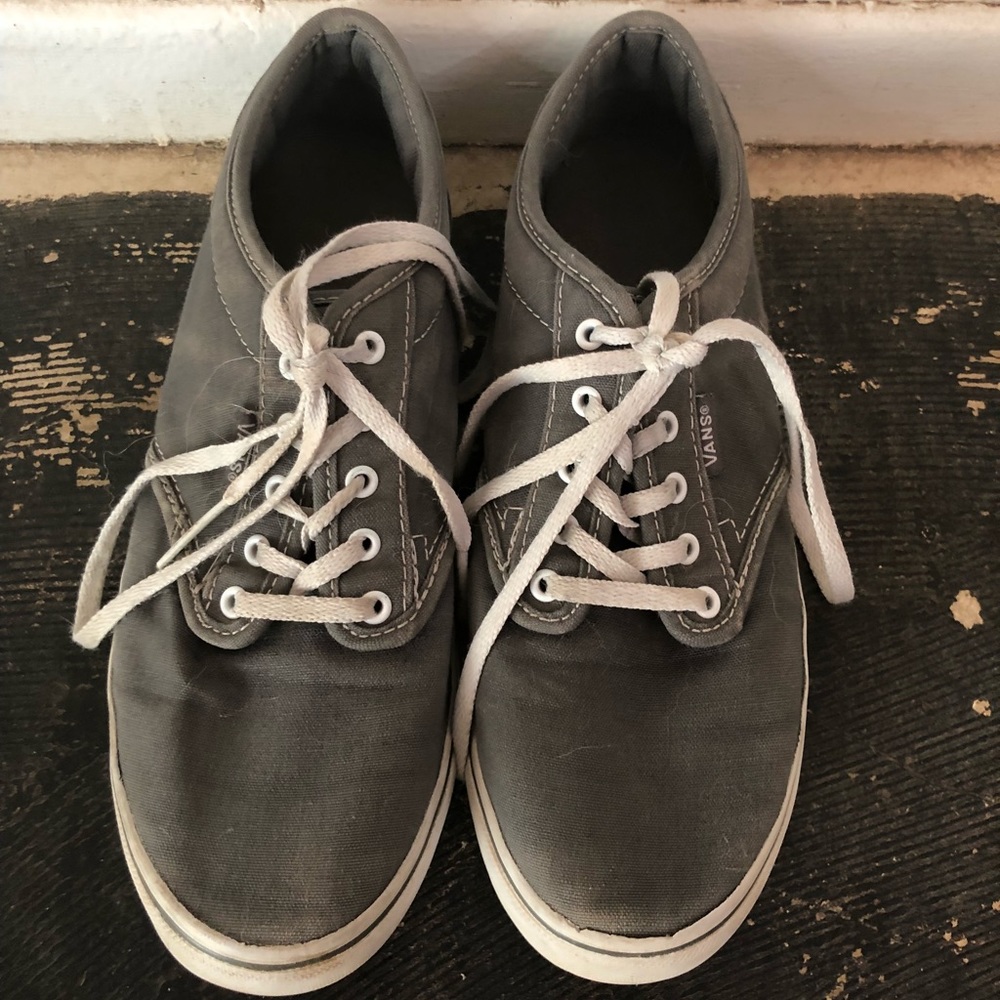 Grey lace up vans